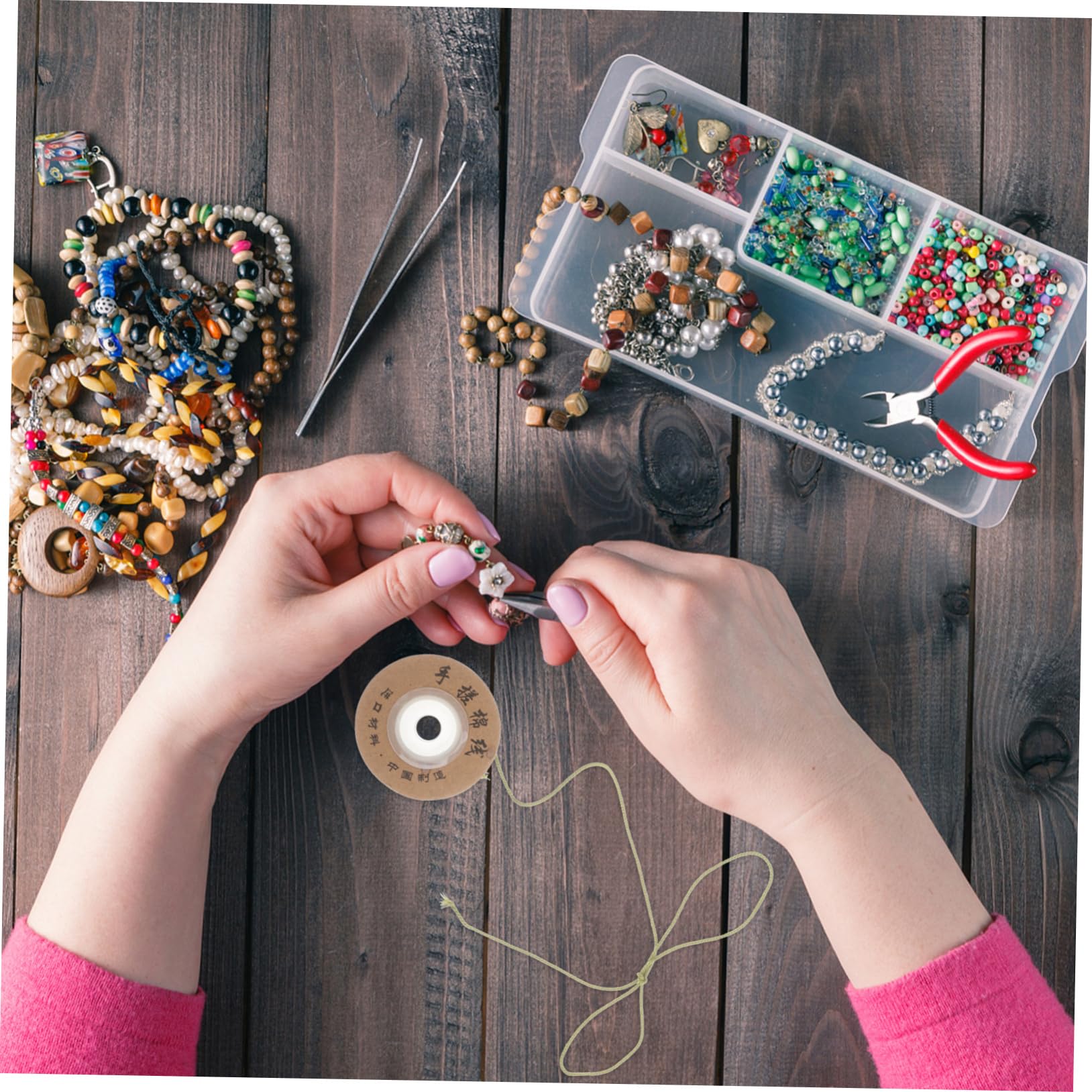 POPETPOP 12 Stück Baumwollkordel für Armbänder Weiche Handgewebte Baumwollschnur 1,2mm Reißfest Cotton Rope für Makramee Bastelarbeiten