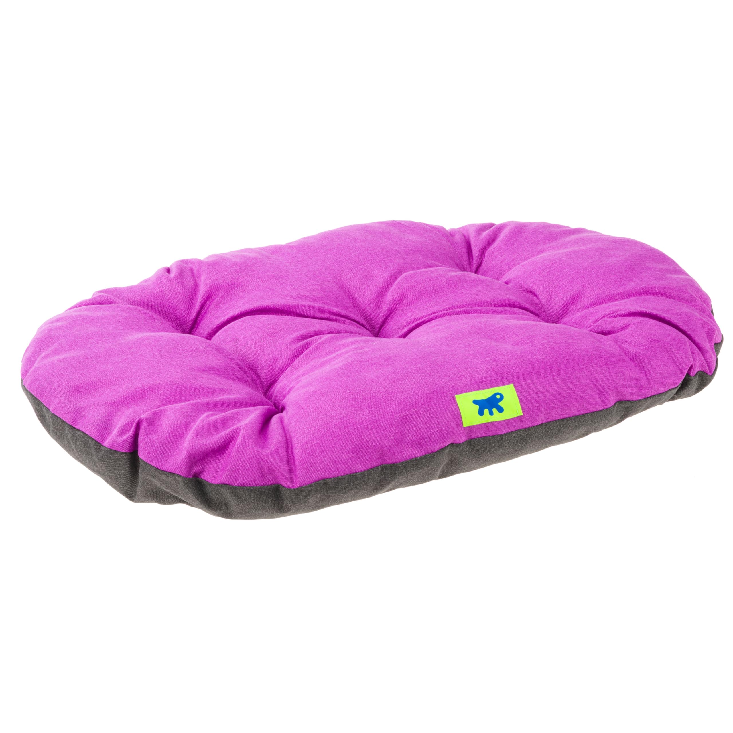 Ferplast Cat Bed, Dog Bed Medium Washable Pet Mat Cushion in Cotton with Soft Padding, 65 x 42 cm. Sky Purple