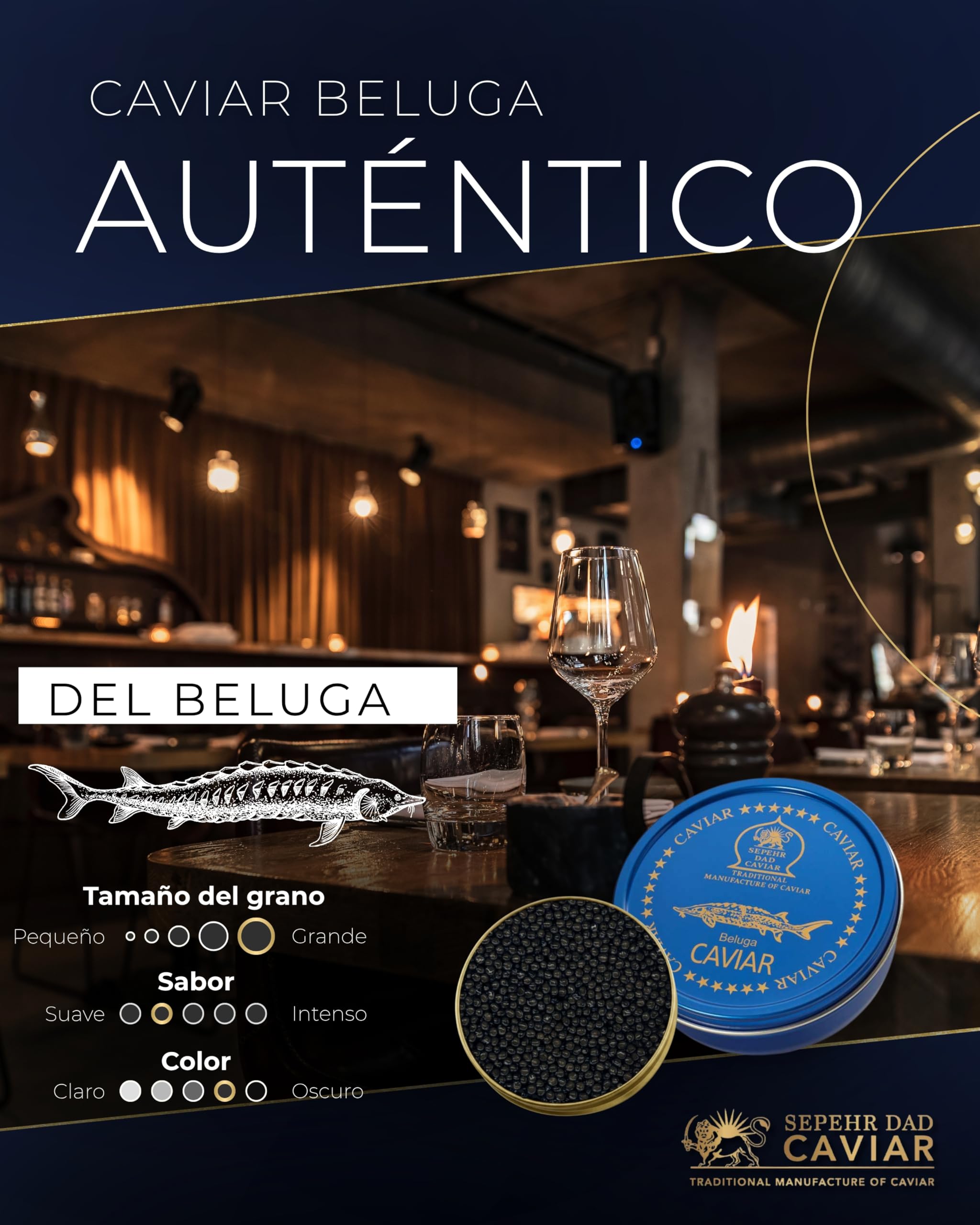 Beluga Caviar Original Huso Huso puro 250g