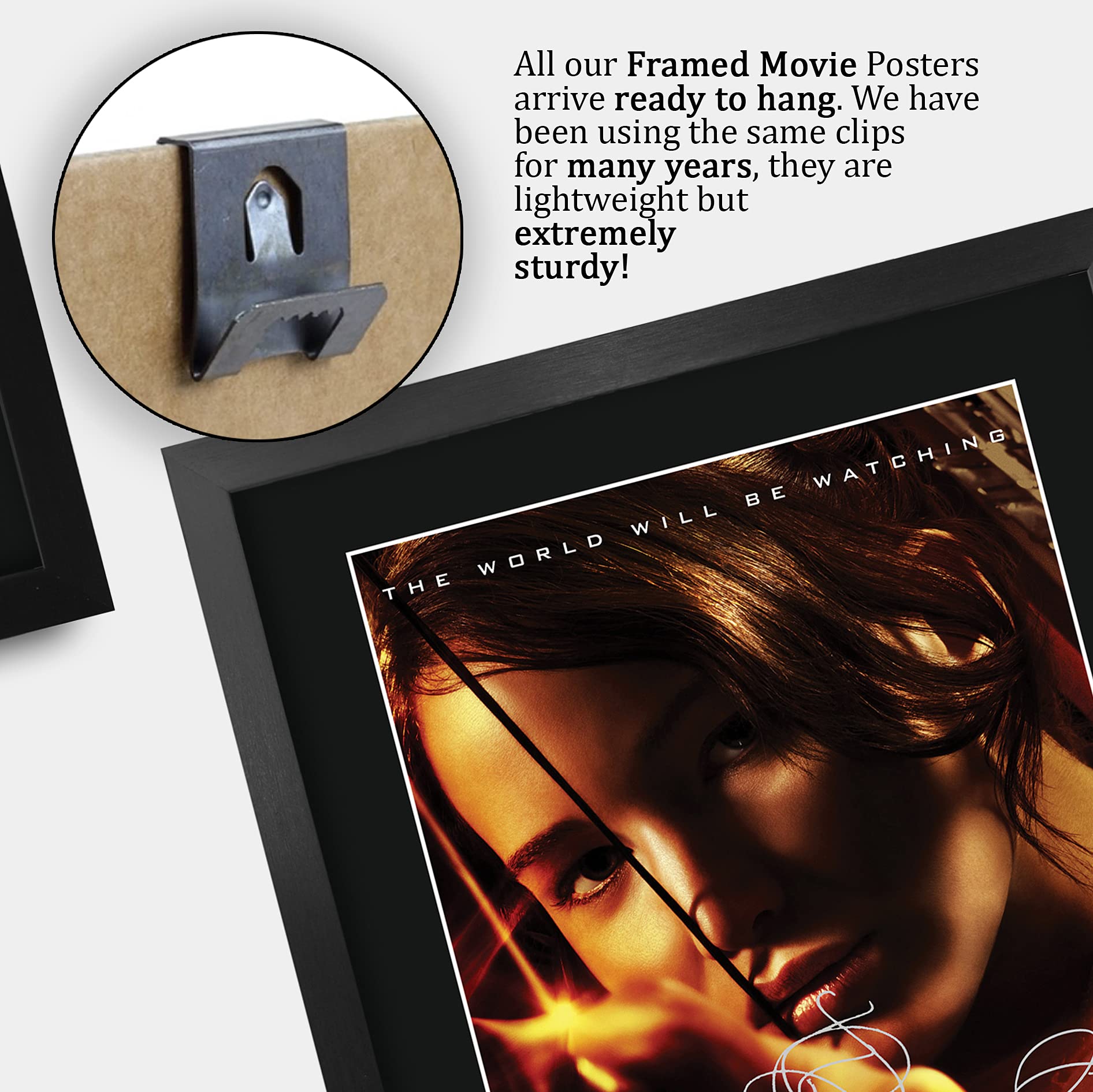 HWC Trading FR A3 The Hunger Games 1 Jennifer Lawrence Gifts Gedrucktes Poster, signiertes Autogramm, Bild für Film-Andenken, A3, gerahmt