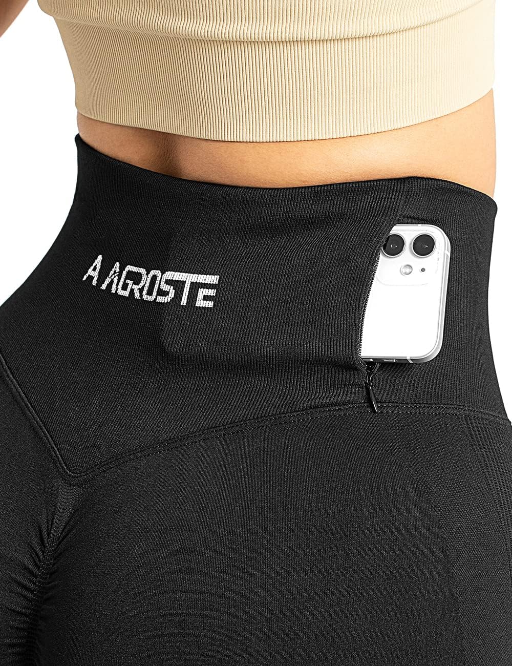 A AGROSTE High Waist Workout Shorts for Women Seamless Scrunch Butt Lifting Short Gym Smile Contour Cycling Biker Shorts - Image 6