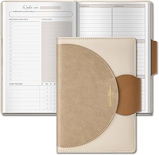 BIROYAL Undatierter Wochenplaner | Terminplaner A5 | Weekly Planner mit To-Do-Liste, großem Notizfeld | 128 Seiten Wochenplan auf Deutsch mit Hardcover | wöchentlicher Terminkalender