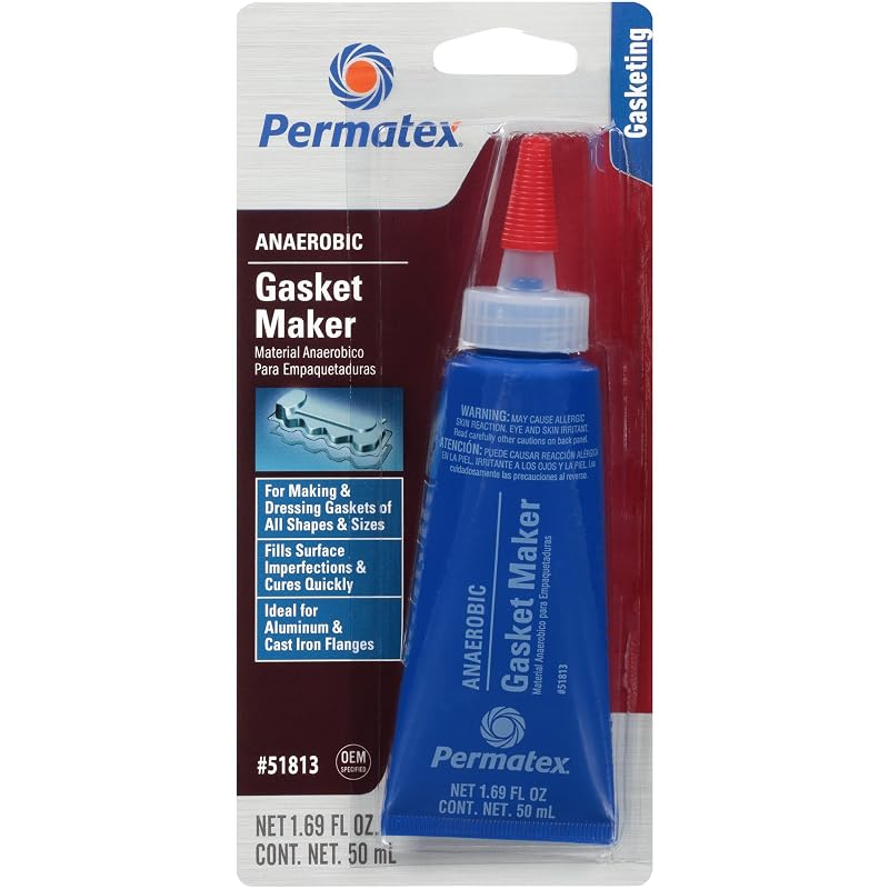 Selante de Junta Anaeróbico Permatex 51813 Vermelho para Superfícies Flangeadas, 50 mL