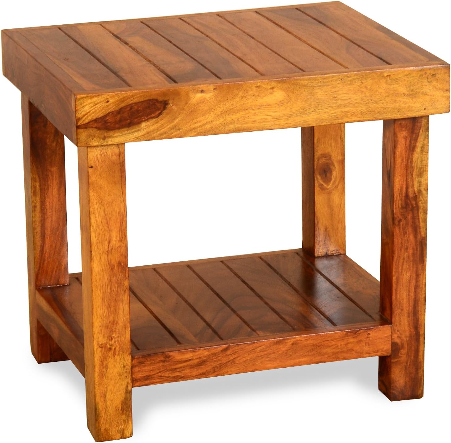 Madera KP ST 4012 End Table (Teak Finish, Brown)