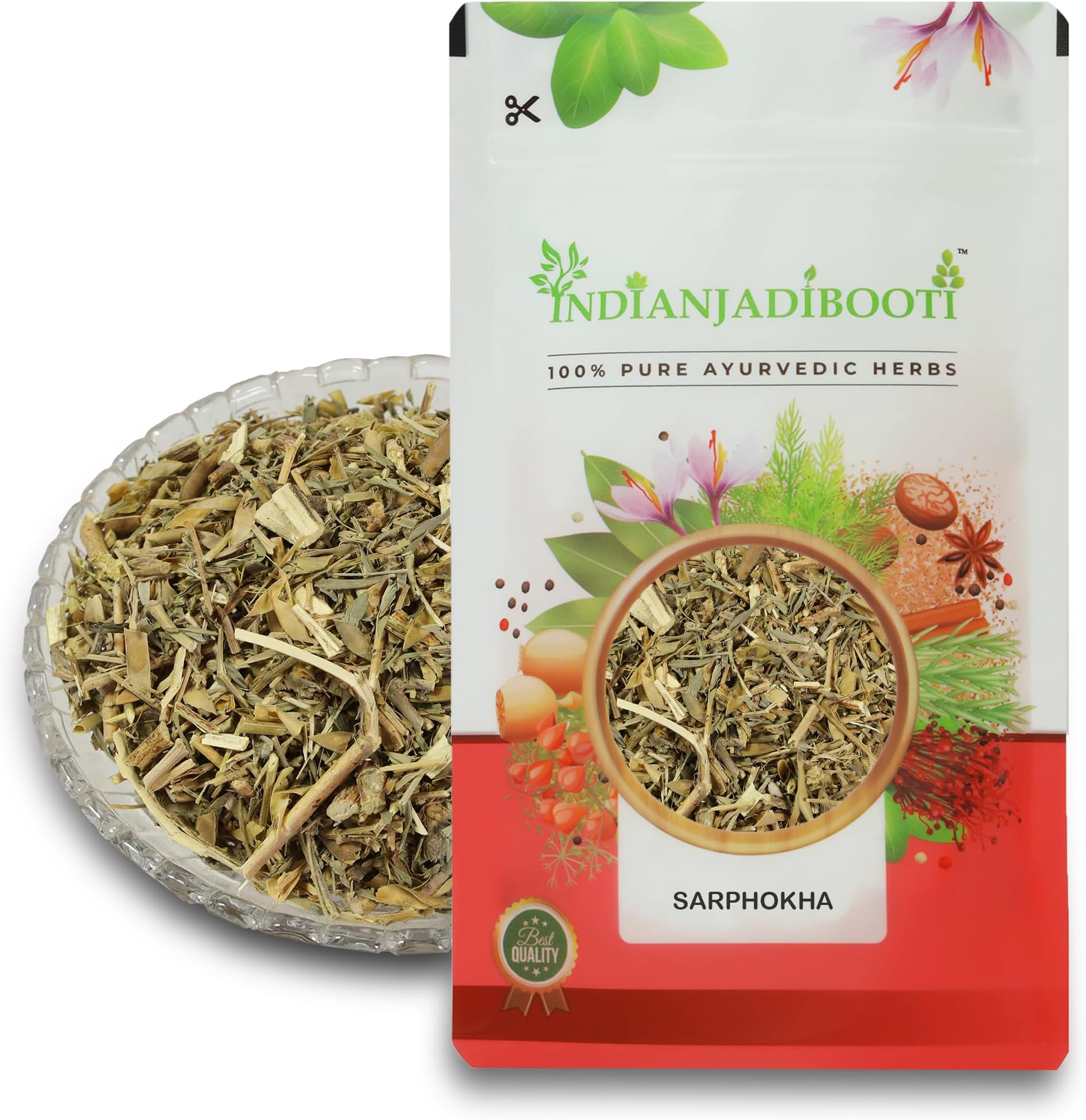 IndianJadiBooti Sarphokha Panchang - Sarphoka - Sarpoka - Sarponkha - Sarpokha - Surphoka - Tephrosia purpurea, 100 Grams