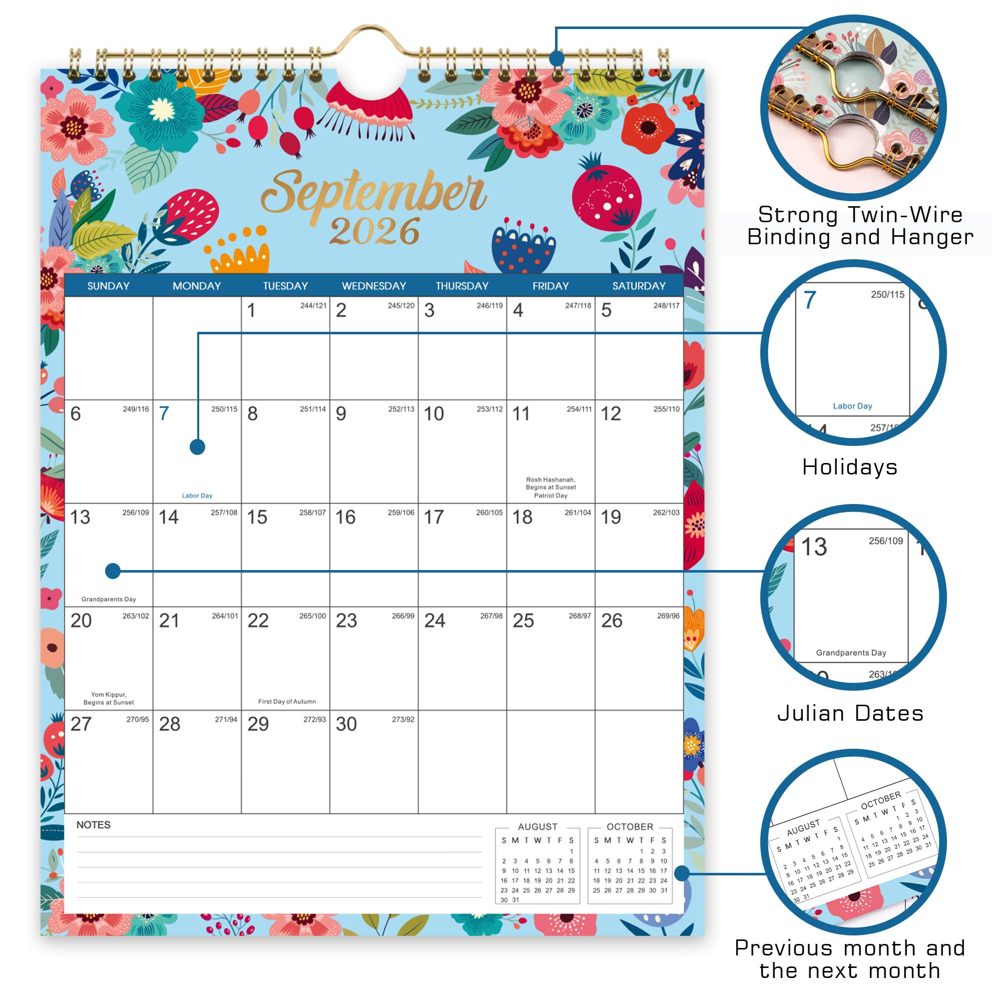 Amazon.com: Calendar 2026-2027 - JUL 2026 - DEC 2027 Wall Calendar
