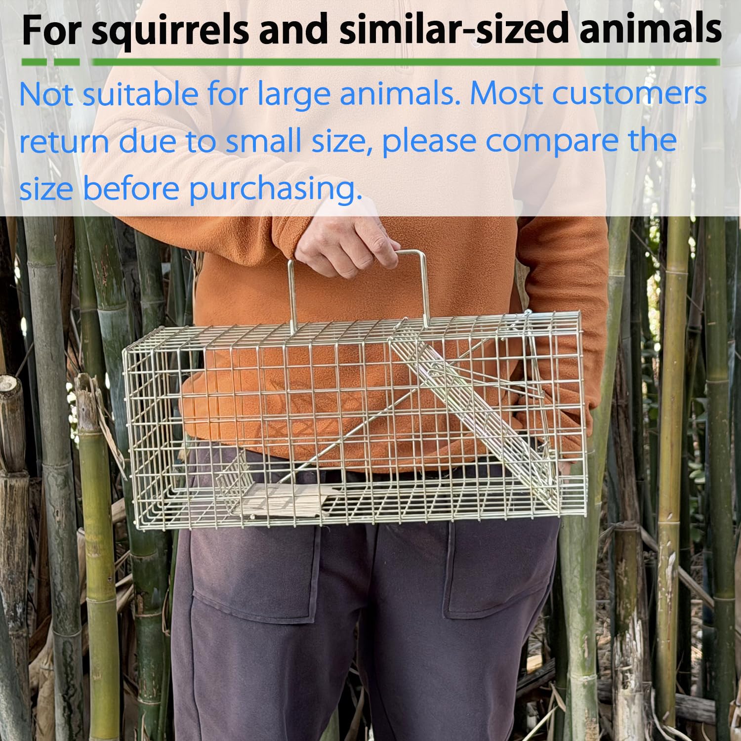 Humane Squirrel Cage Trap - Catch & Relocate -2