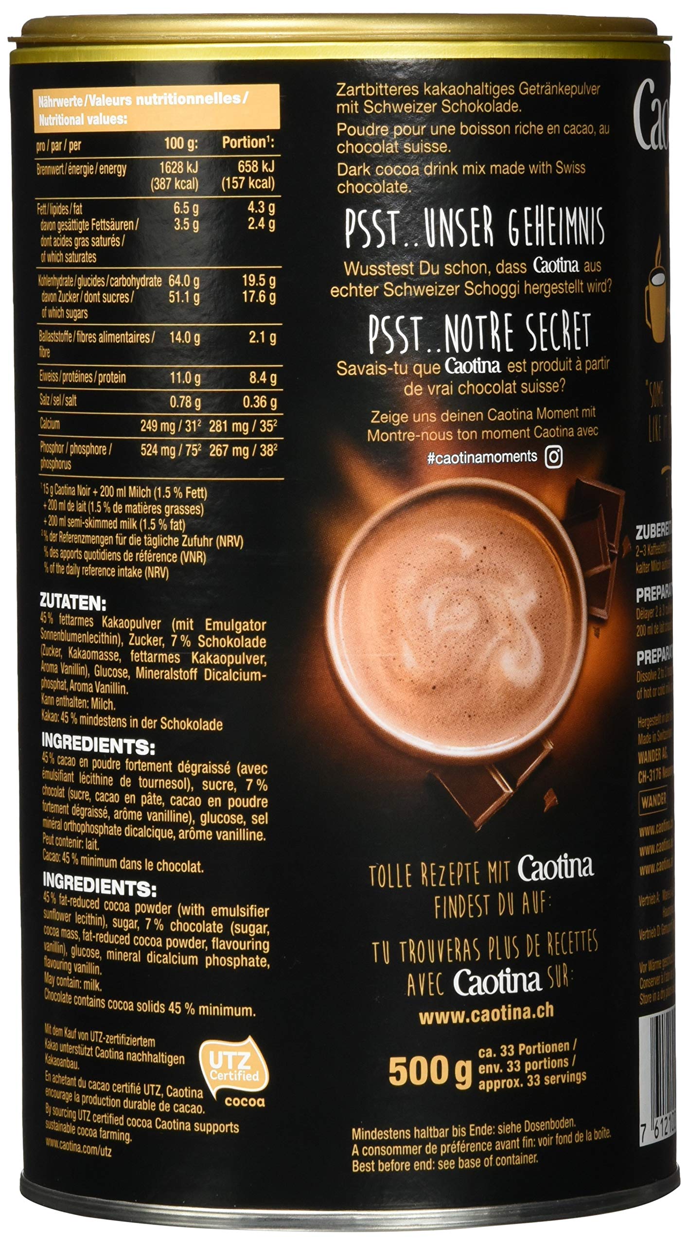 Neue Rezeptur: Caotina Noir, 6er Pack (6 x 500 g)