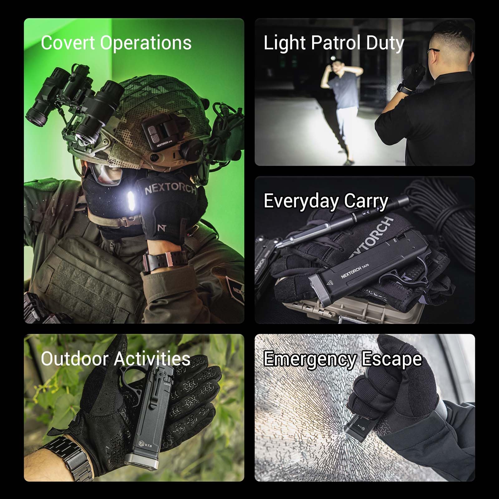 NEXTORCH TA70 Ultra-Flache EDC Taktische Taschenlampe 3500 Lumen, Leistungsstarke Wiederaufladbare LED-Taschenlampe, Tactical/Duty Dual-Schalter mit abnehmbarem Clip & Ring für Outdoor, Notfall, IP67