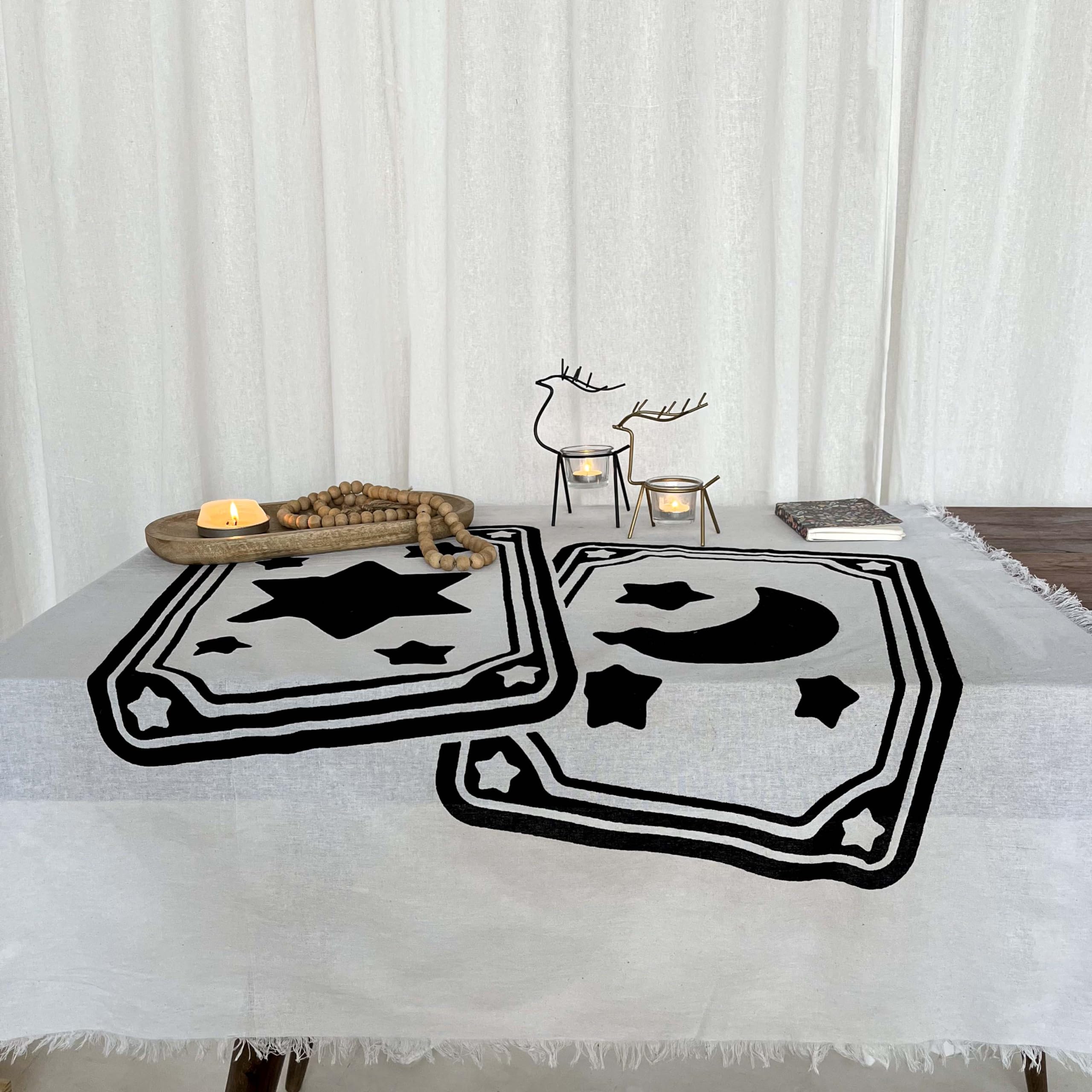 Nappe De Tarot En Velours Noir étoilé – Pour Cartes De Divination, Sorcellerie Et Astrologie – 49,3 Cm