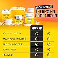 Vista 8 de Opopop Palomitas de maíz para microondas – Pop Cups Maui Heat, paquete de 6, granos de palomitas de maíz gourmet sin OGM y saborizante de palomitas