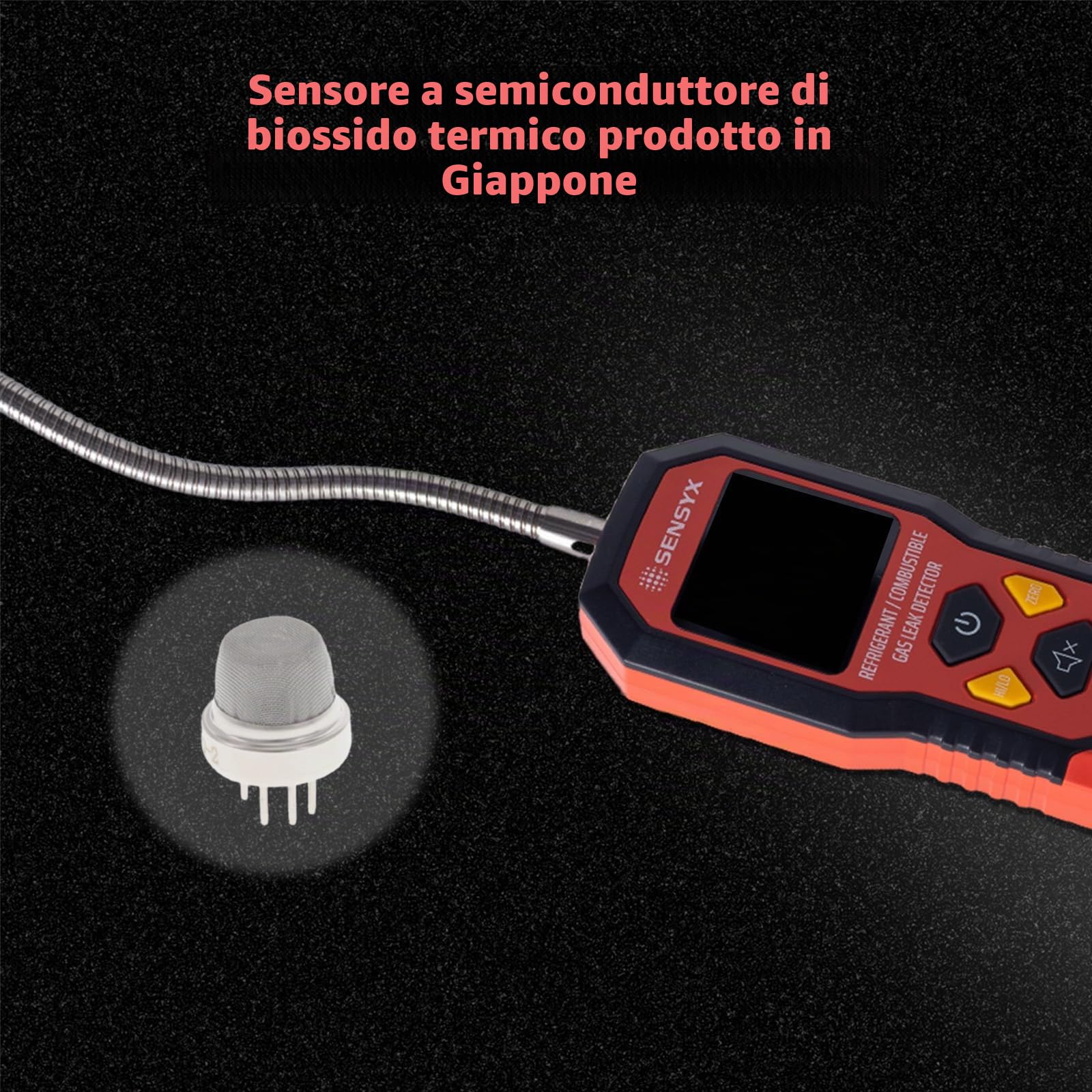 2-in-1 Rilevatore di perdite di refrigerante ricaricabile HVAC, rilevatore alogeni Freon, rilevazione aria condizionata, rilevatore di gas per auto (SFD201 Rilevatore di refrigerante e gas