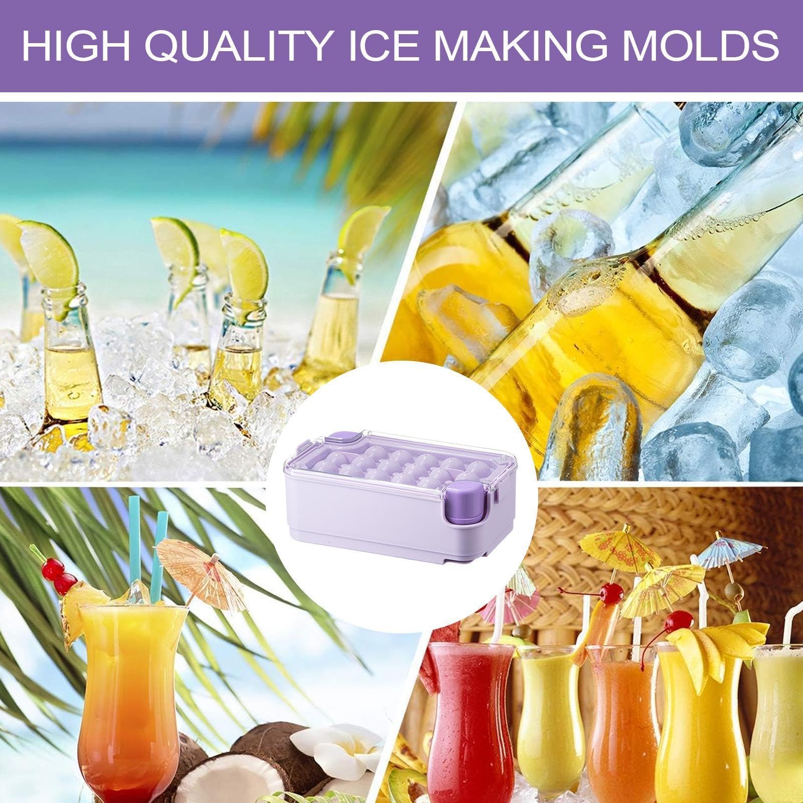 Cocktail-Eiswürfelformen mit Großer Kapazität – Flexible Formen für Perfekte Eiswürfel für Cocktails und Longdrinks