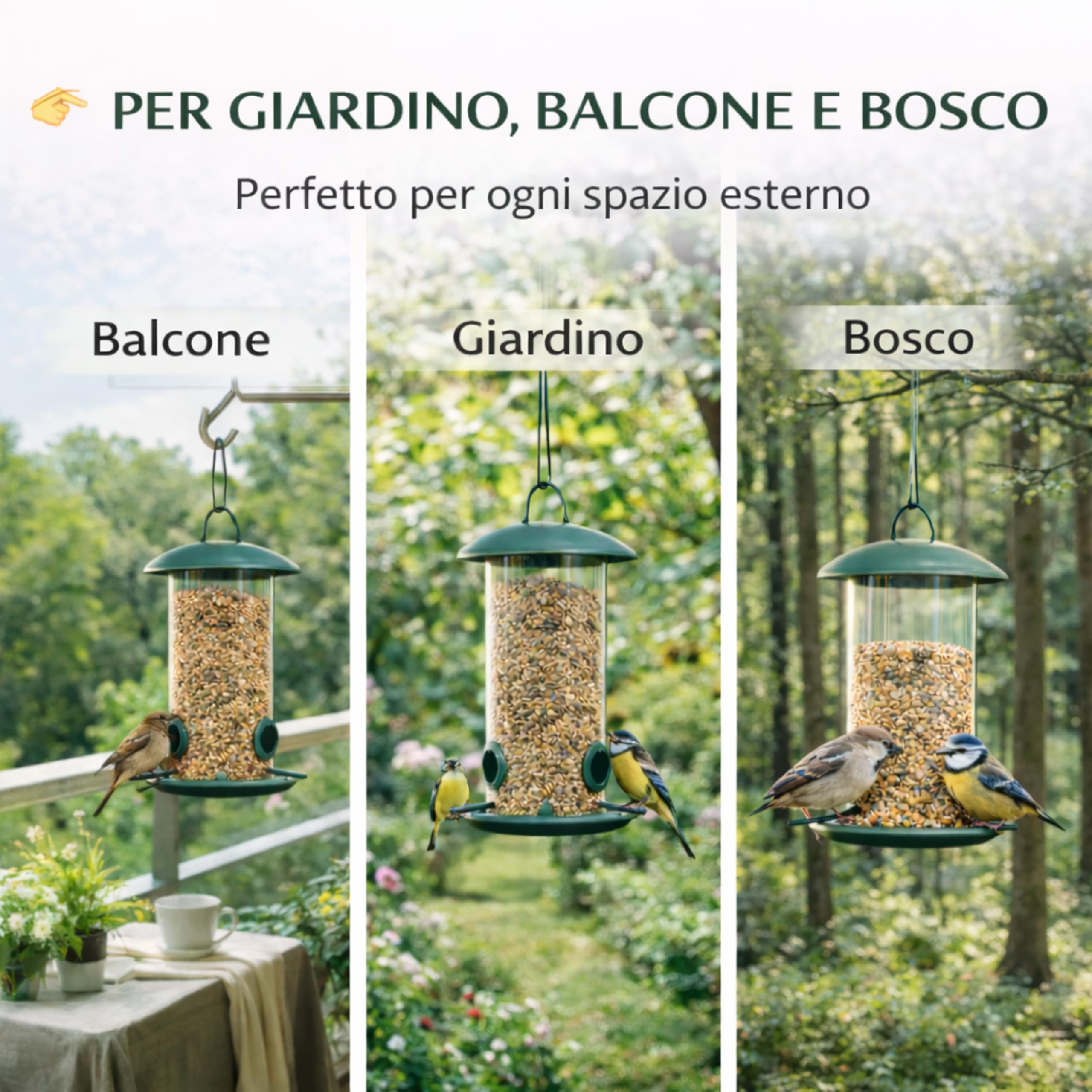 AGRI-CULTURA® | Mangime Uccelli Selvatici 800g | Miscela Semi e Granaglie Naturali per Tutti i tipi di Uccelli | Alimentazione Completa, Ideale per Casette e Aree Protette.
