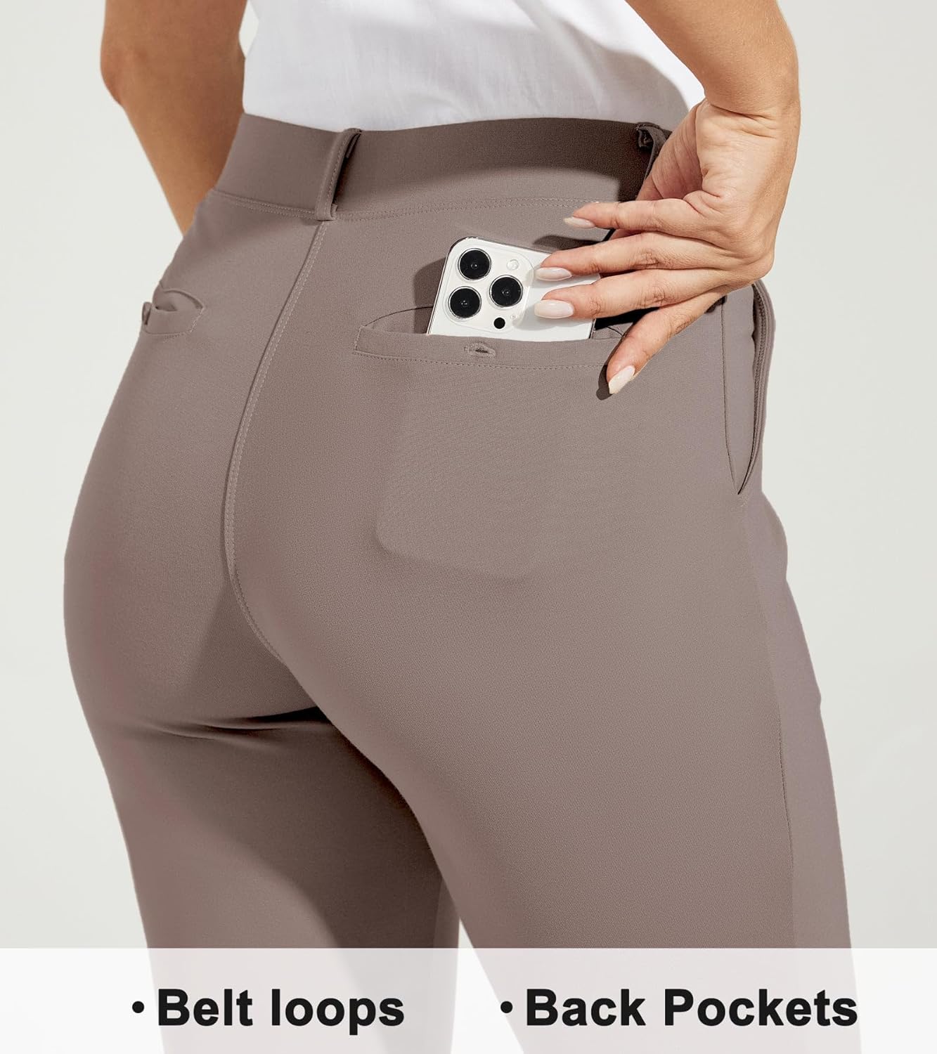 WILLIT Women's Yoga Dress Pants Skinny Work Slacks Leggings Slim Fit Stretch Office Casual Pants Pockets 27"/28"/29"/30" - Image 4