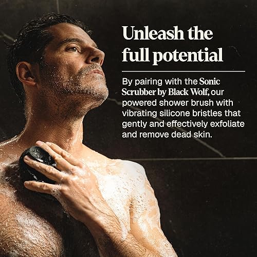 Miniatura 6 de Black Wolf Salicylic Acid Body Wash for Men, 1 Liter - Men's Acne Body Wash - Charcoal Helps Reduce Acne Breakouts & Cleanse Your Skin - Full