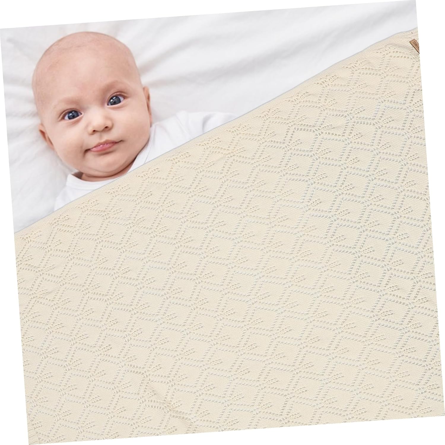 BESTOYARD Breathable Boy Girl Receiving Blanket Soft Mesh Knit Blanket for Toddlers Comfortable and Practical for Stroller Car Seats and Travel for Newborn Cuddling and Diaper Changes