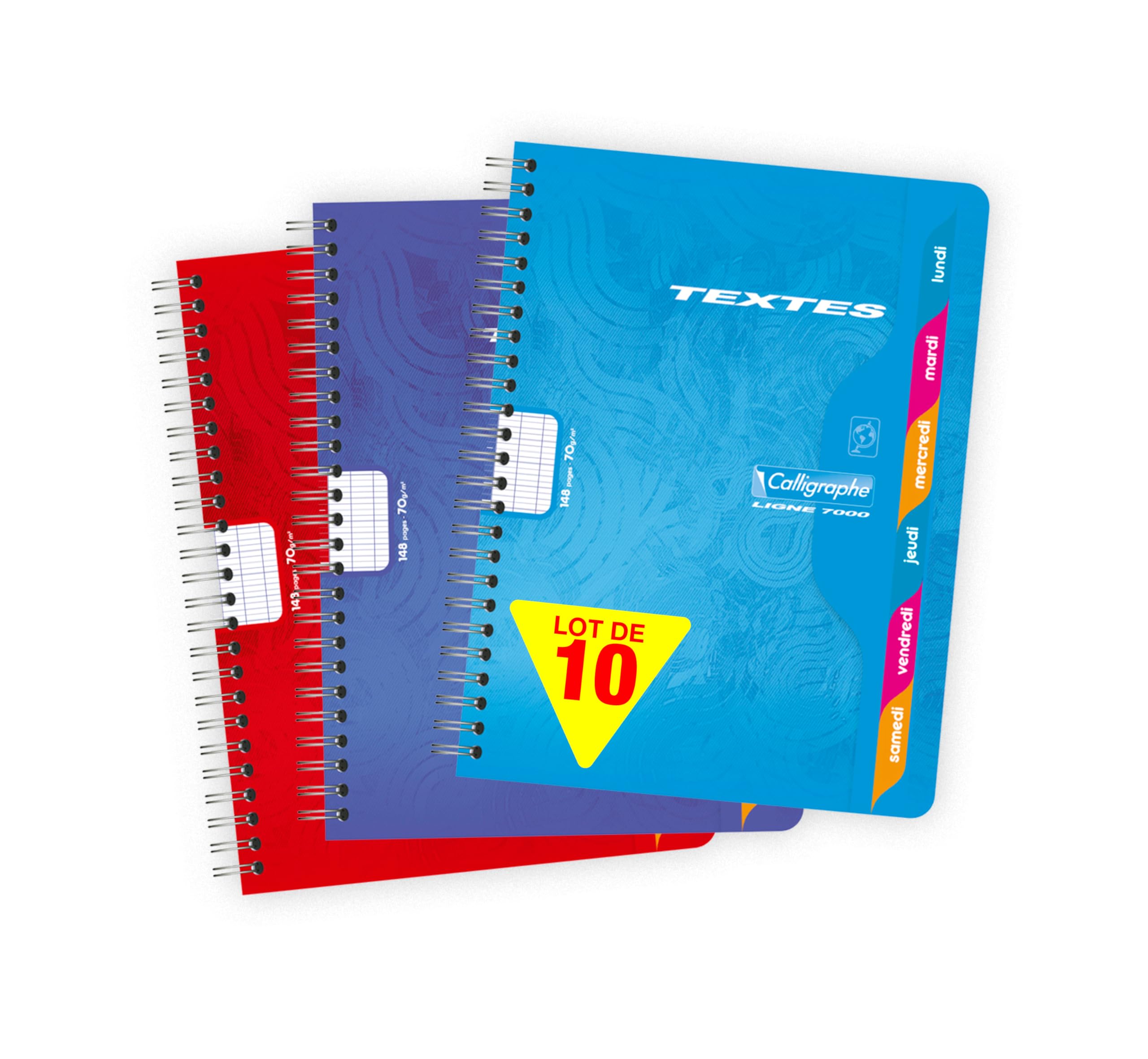 Calligraphe 18399Cpack - Lot 4 Cahiers 24x32cm 192p GC Polypro Assortis