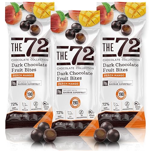 The 72 Chocolate Collection 72% Dark Chocolate Peach Mango Baobab