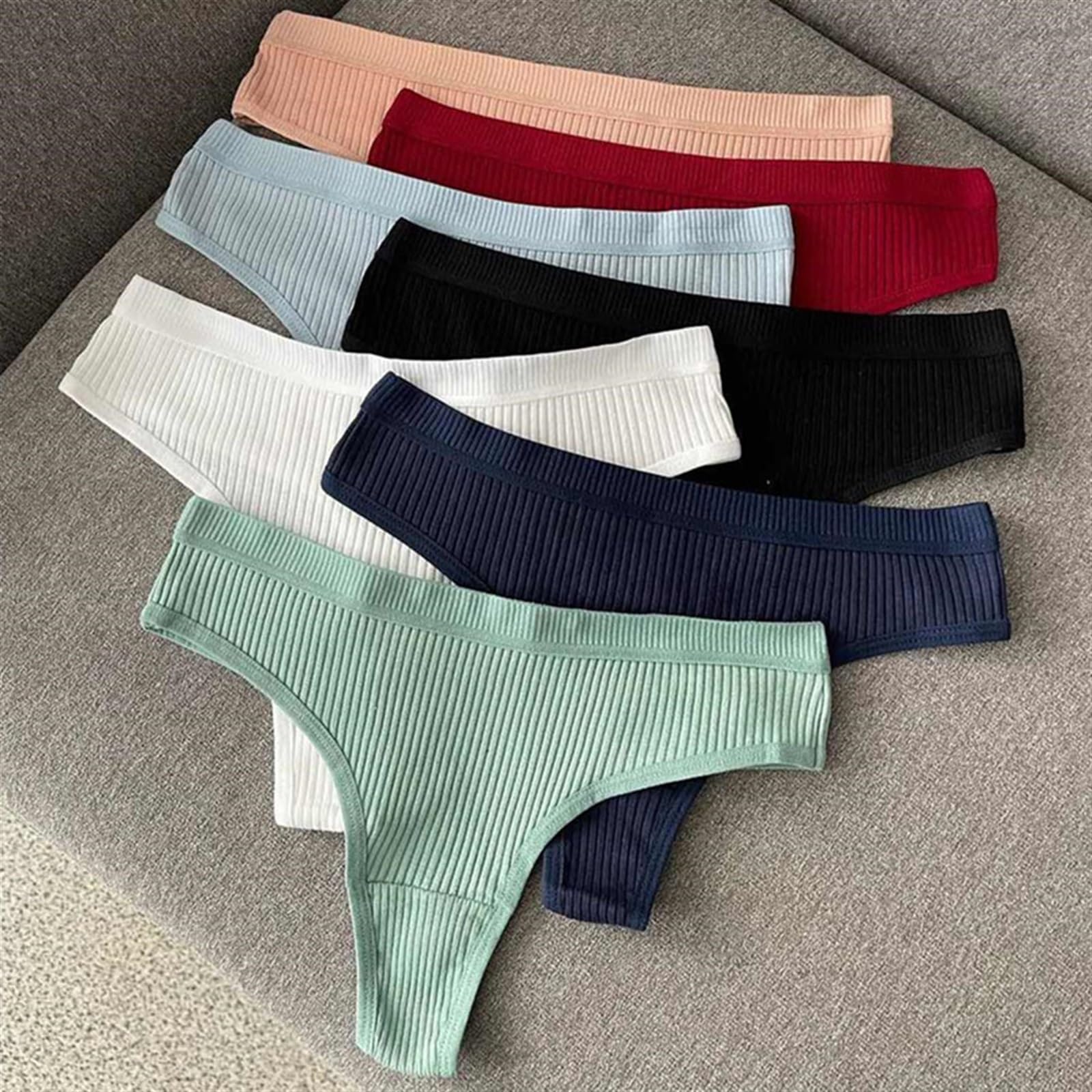 Mutande Bikini Slip 3 Pezzi Perizoma Senza Cuciture for Le Donne Sexy Biancheria Intima a Vita Bassa Mutandine Perizoma in Seta ghiacciata Slip a T-Back Traspirante Lingerie(Blauw,XXL)