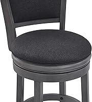 Vista 6 de Ball & Cast Taburetes giratorios tapizados para mostrador de cocina, taburetes de bar de 24 pulgadas de altura del asiento, silla de taburete