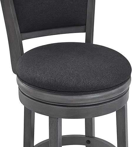 Miniatura 6 de Ball & Cast Taburetes giratorios tapizados para mostrador de cocina, taburetes de bar de 24 pulgadas de altura del asiento, silla de taburete con