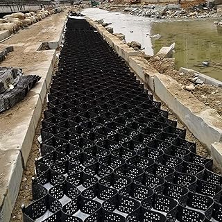 Gravel Ground Grid 2"Inch Geogrid Driveway, 3ft/ 6ft/ 10ft/ 16ft/ 20ft/ 26ft/ 30ft Geocell Grid, Geo Grid Gravel Stabilizer for Driveway Light Truck Parking Lots, Soil Ground Mud Control Grids with Dr