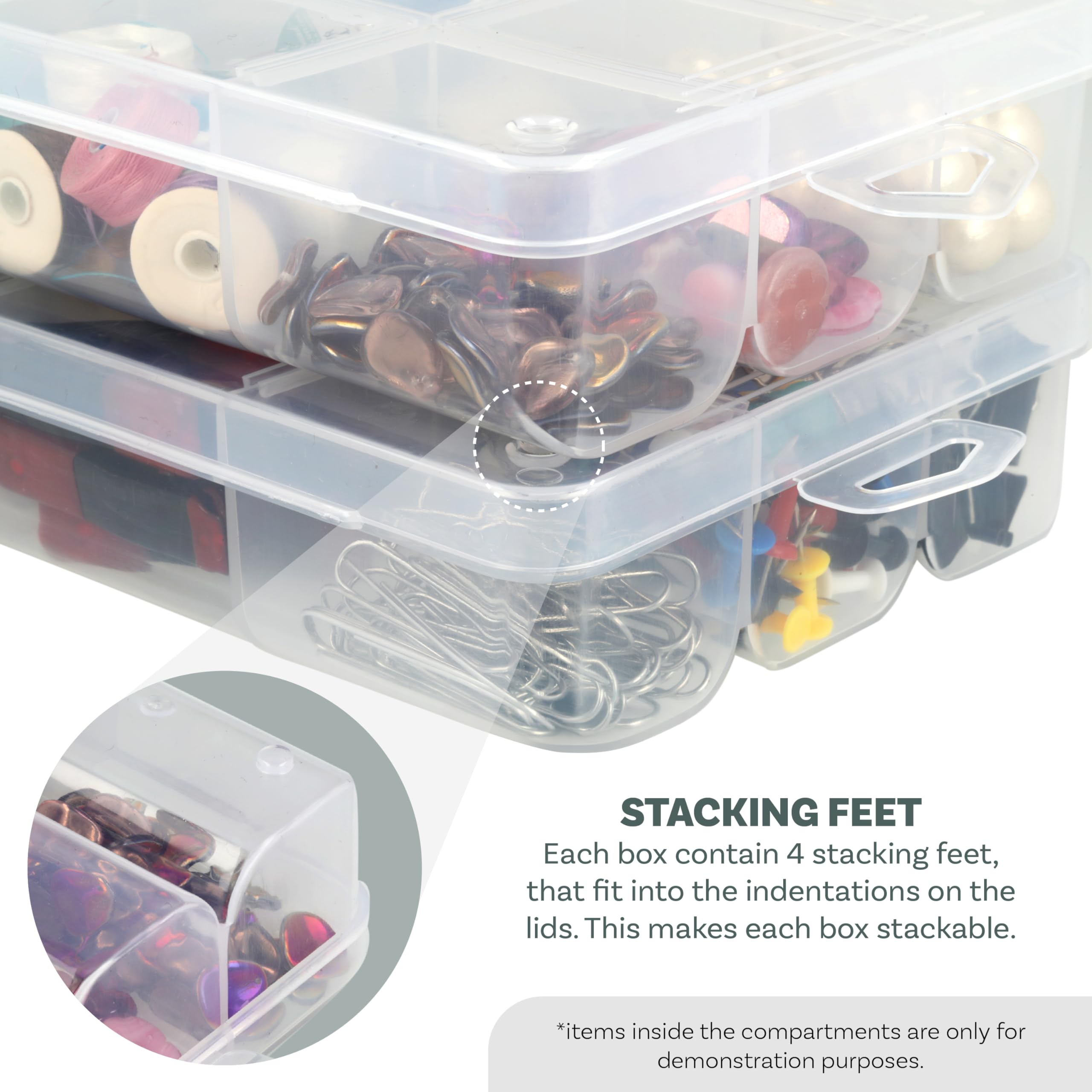 The Beadsmith Plastikowe pudełko do przechowywania – organizer z 9 przegródkami, 7,3” dł. x 5,25” szer. x 1,75” wys., służy jako organizer na biżuterię lub do przechowywania małych przedmiotów