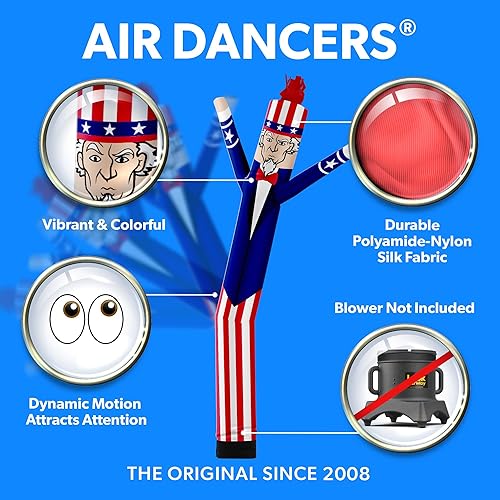 Miniatura 7 de LookOurWay Air Dancers - Tubo inflable para hombre  10 pies de alto para promoción de negocios (soplador no incluido), temática del día de San