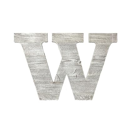 Distressed Rustic Barn Wood Letter | Alphabet Wall D cor Monogram Letter | Alphabet Letters | Wall Letters | White Wash | Letter W