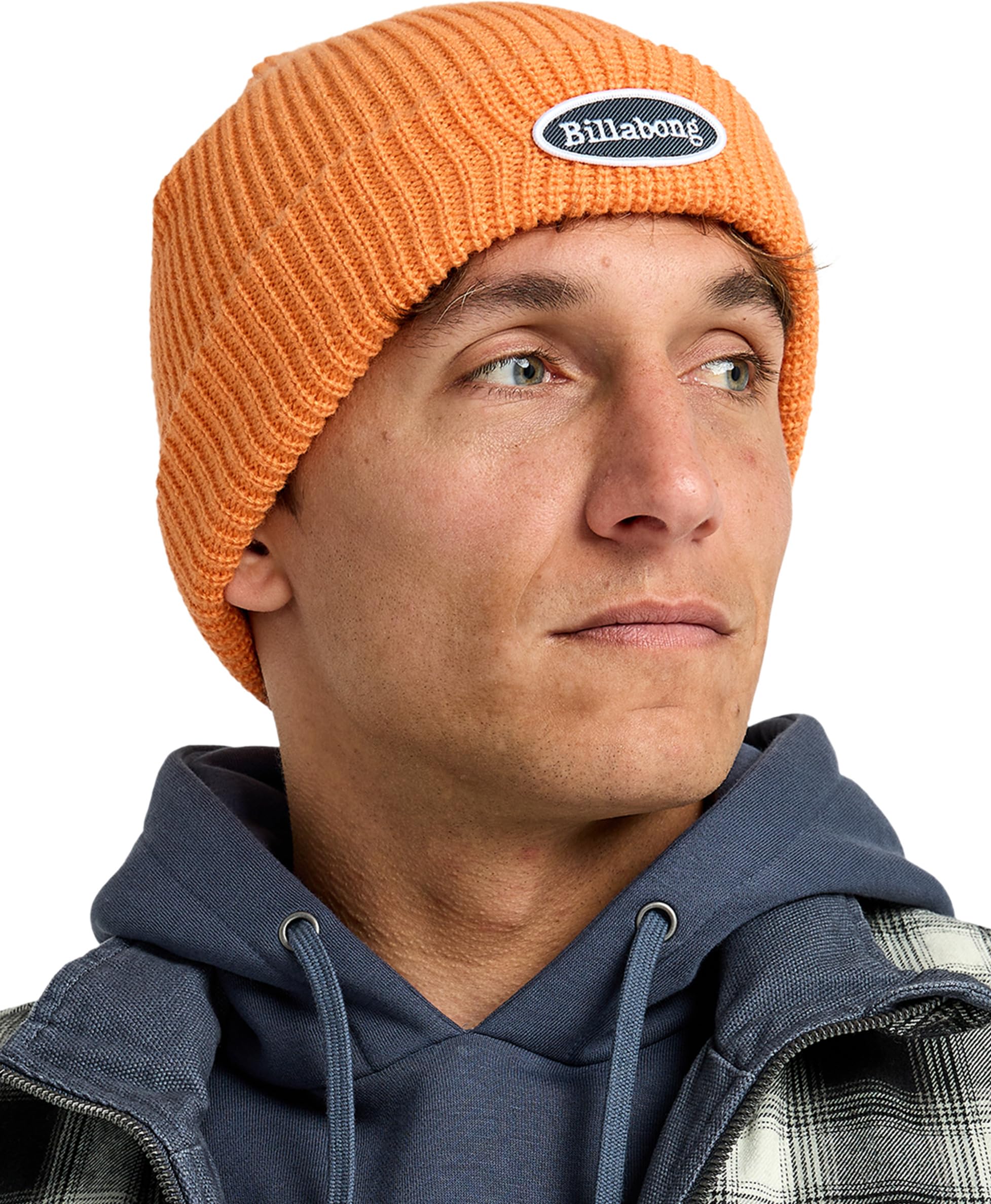 BILLABONG Men's Mogul Knitted Turn Up Cuff Beanie Hat Autumn Sunset