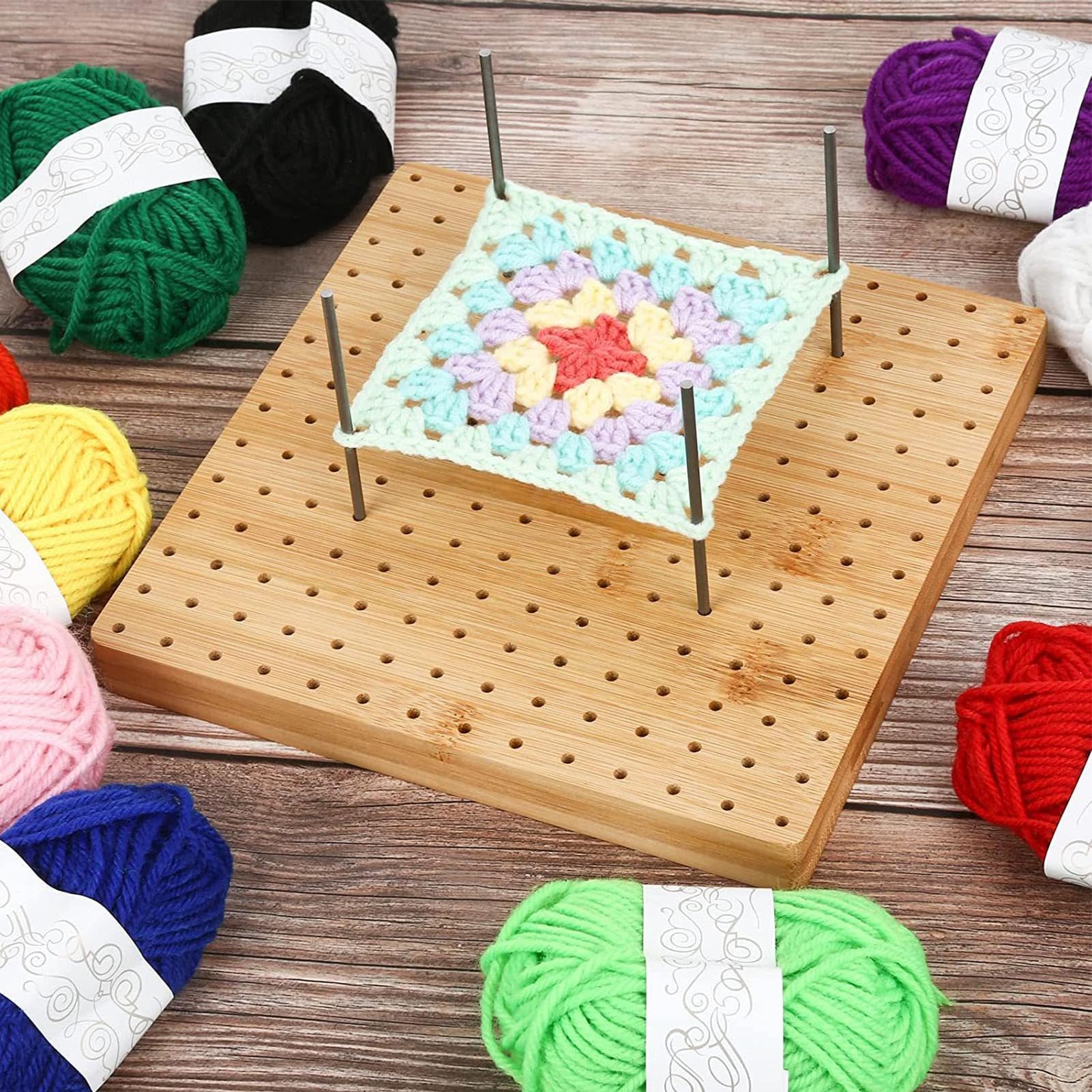 Tagliere Per Blocco Uncinetto Reessy 33x33 Cm - 30 Petti In Acciaio E Spray Inclusi