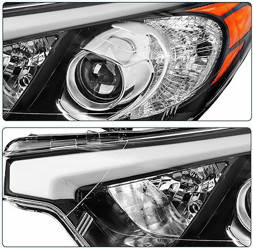 Miniatura 5 de Conjunto de faros halógenos compatible con Kia Forte, Forte Koup, Forte5 2014, 2015, 2016, faros delanteros halógenos para pasajeros y conductores