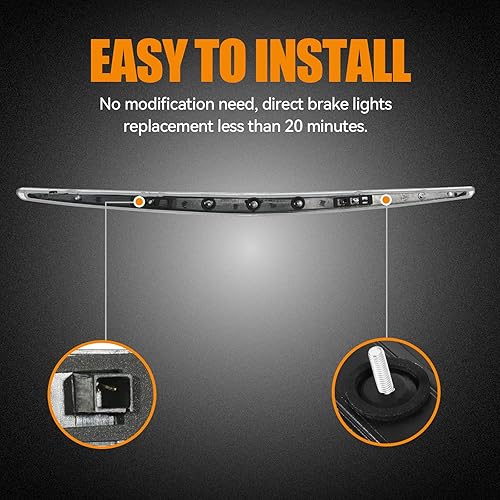 Miniatura 191 de Tercera tercera luz de freno para Chevy Silverado 1999-2006/GMC Sierra 1500 2500 3500HD, 2007 Silverado/Sierra Classic Modelo LED Time Tunnel