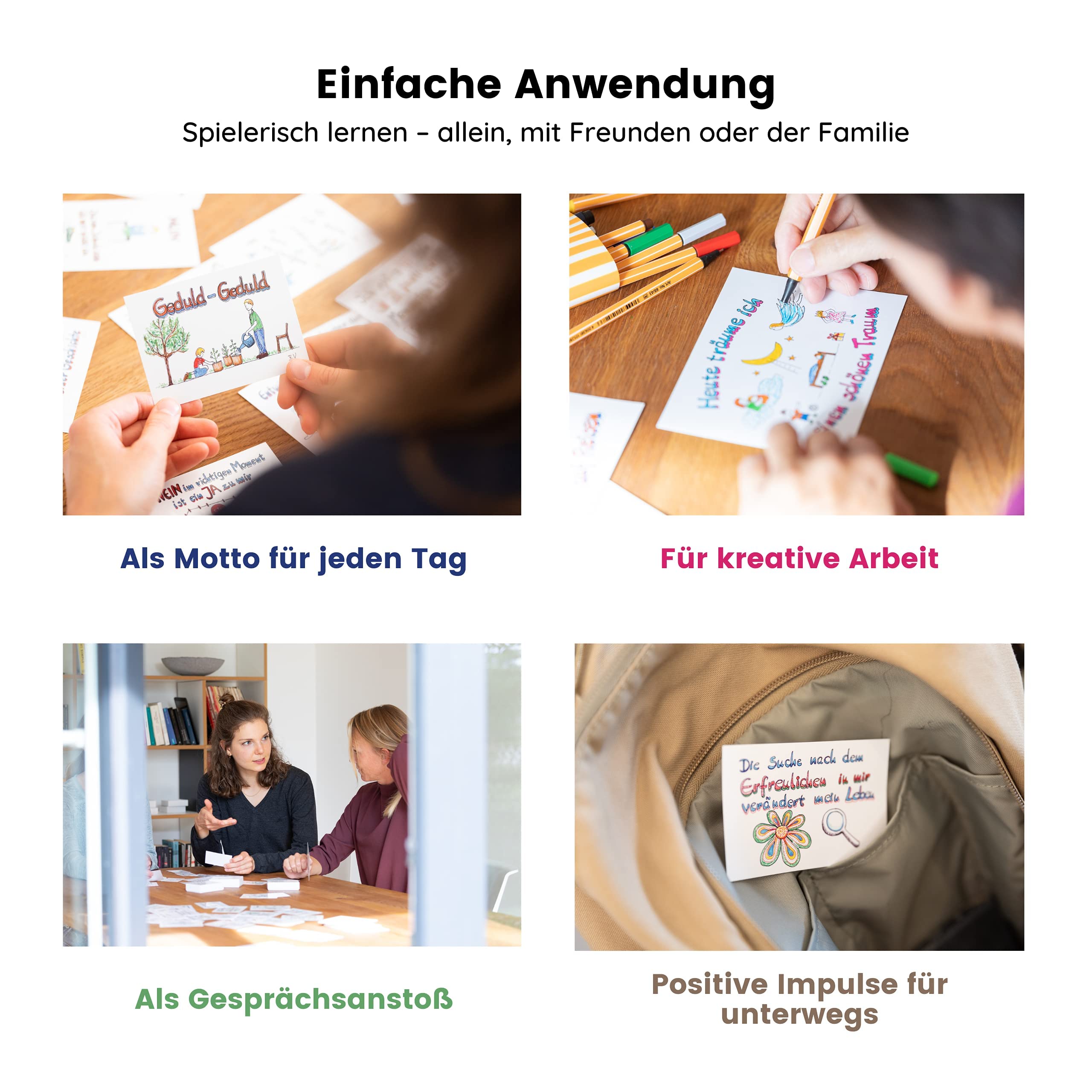 Lebenskarten Serie 1" Das Original" (72 Karten + Begleitheft) – Affirmationskarten, Coaching Karten für Selbstwert, inneres Kind & Krisenbewältigung – Achtsamkeitskarten als Geschenk für Frauen