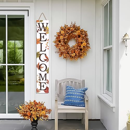 Miniatura 5 de Letrero de madera de otoño para porche de Acción de Gracias, decoración de puerta de bienvenida, otoño, de pie, para colgar en casa, puerta