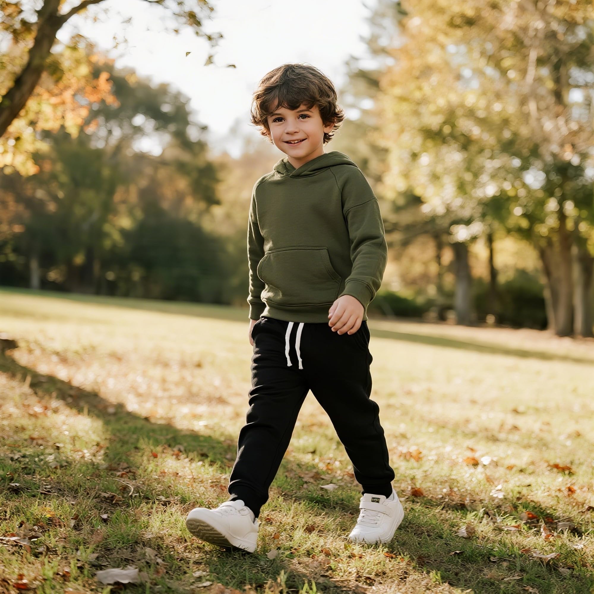 Jungen-Jogginghose mit Fleecefutter, athletische Hose, Größen 4T-8