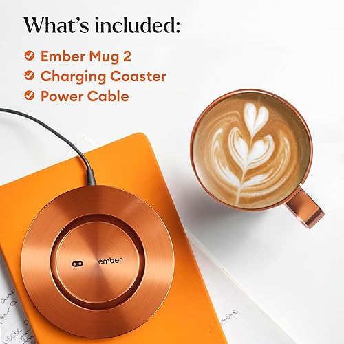 Miniatura 56 de Ember Taza inteligente con control de temperatura, 2, 14 onzas, taza de café calentada controlada por aplicación con duración de la batería de 80