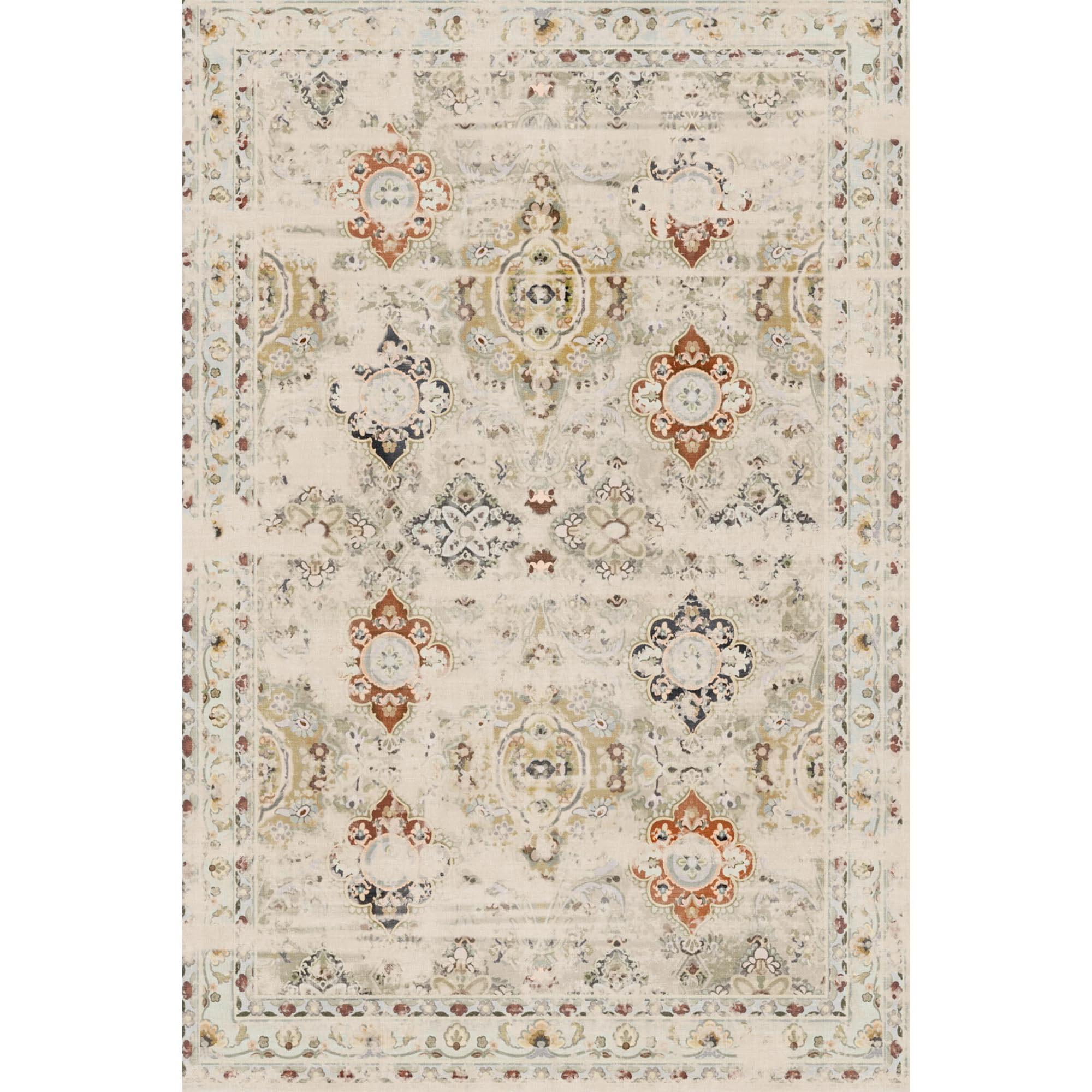 Latte Dizayn Jety Desenli Kadife Pamuk Tabanlı Yıkanabilen Kaydırmaz Antibakteriyel Salon Halısı 160x230