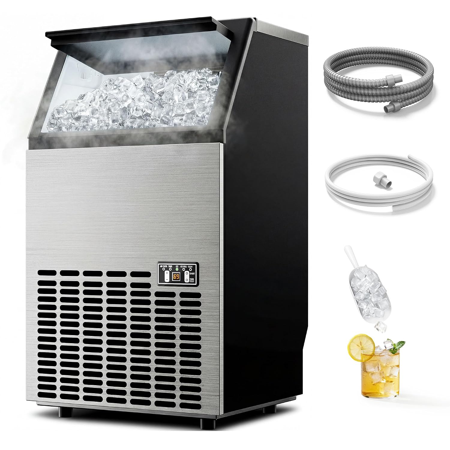 EUHOMY Commercial Ice Maker Machine