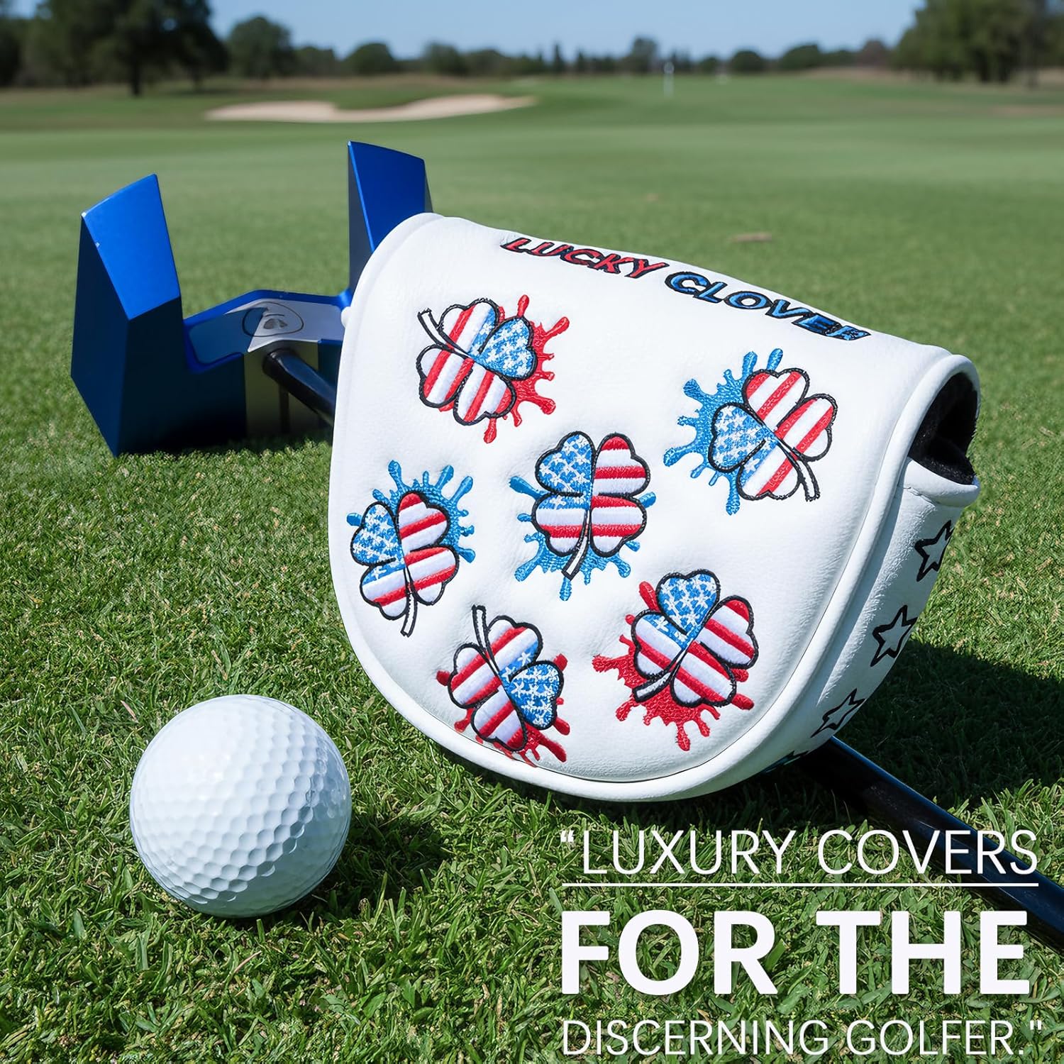 Golf Mallet Putter Cover Headcover Magnetic Closure Premium Leather DO NOT 3PUTT Putter Headcovers Fits for Golf OZ1 MEZZ 1 MEZZ1 MAX Putter