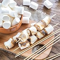 Vista 6 de 200 PCS Bamboo Marshmallow Roasting Sticks, SMores Skewers for Fire Pit, Proper Long 16 Inch Heavy Duty 4mm Thick Wooden Smores Sticks for Open Fire