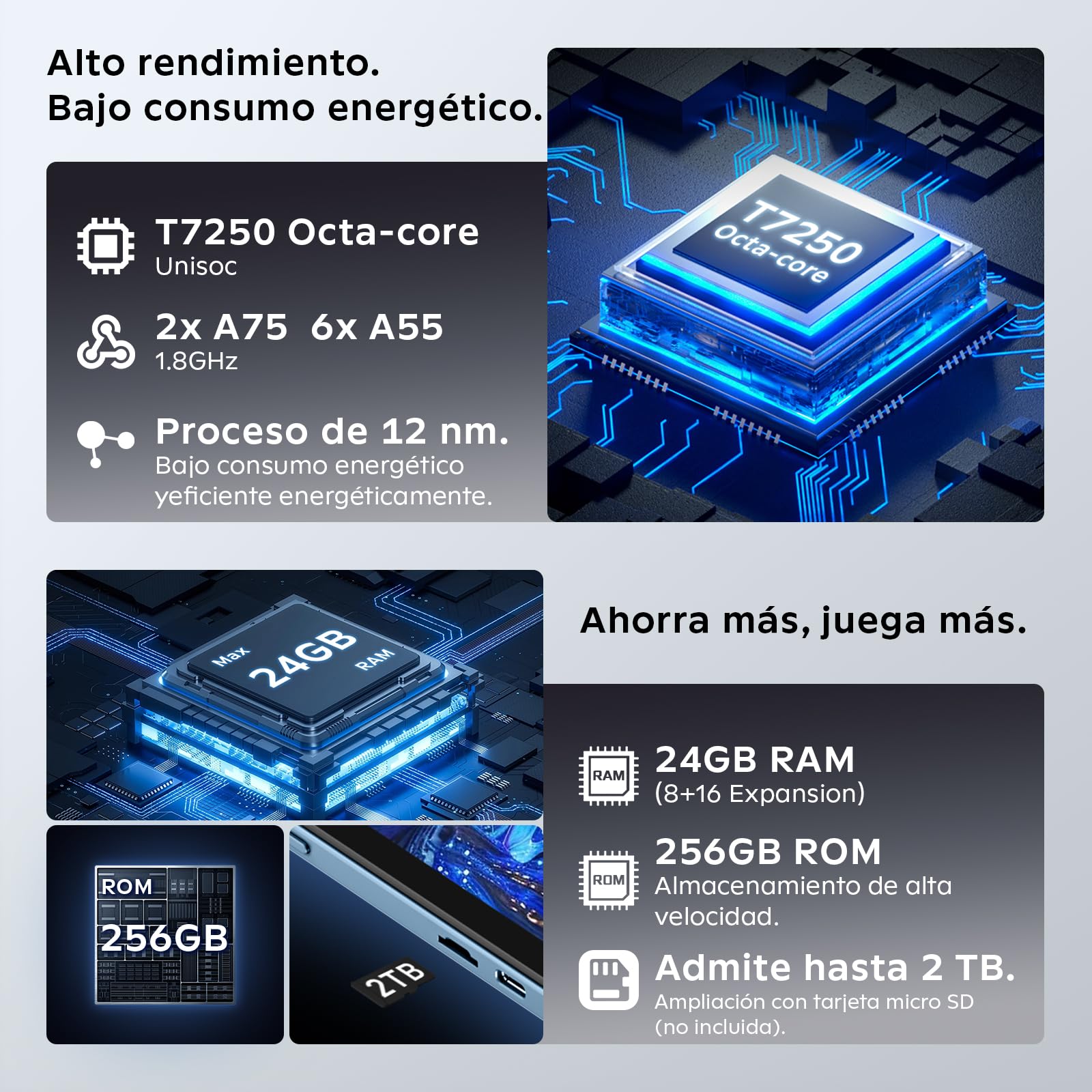 Raemond 11pulgadas Android 16 Tablet con Gemini AI,T7250 Octa-Core,24 GB RAM + 256GB ROM (2TB TF),16MP + 8MP,1920x1200 IPS HD Display,8000mAh, Widevine L1,GPS,2en1Tabletas con lápiz de teclado y ratón