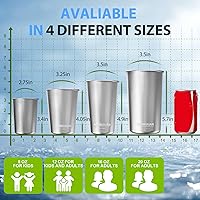 Vista 4 de Tazas de acero inoxidable para niños 12oz/350ml (4 unidades), Vaso de acero inoxidable, Tazas para niños, Tazas de camping de acero inoxidable