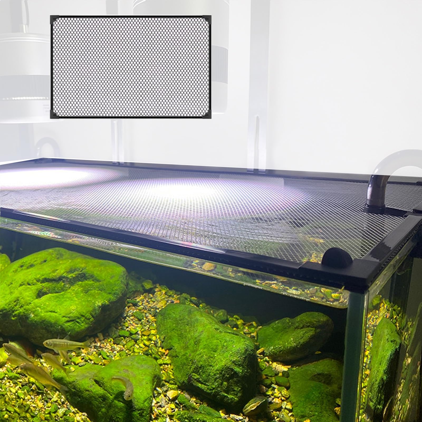 Couvercle d'aquarium magnétique Générique filet anti-saut 130x50cm DIY