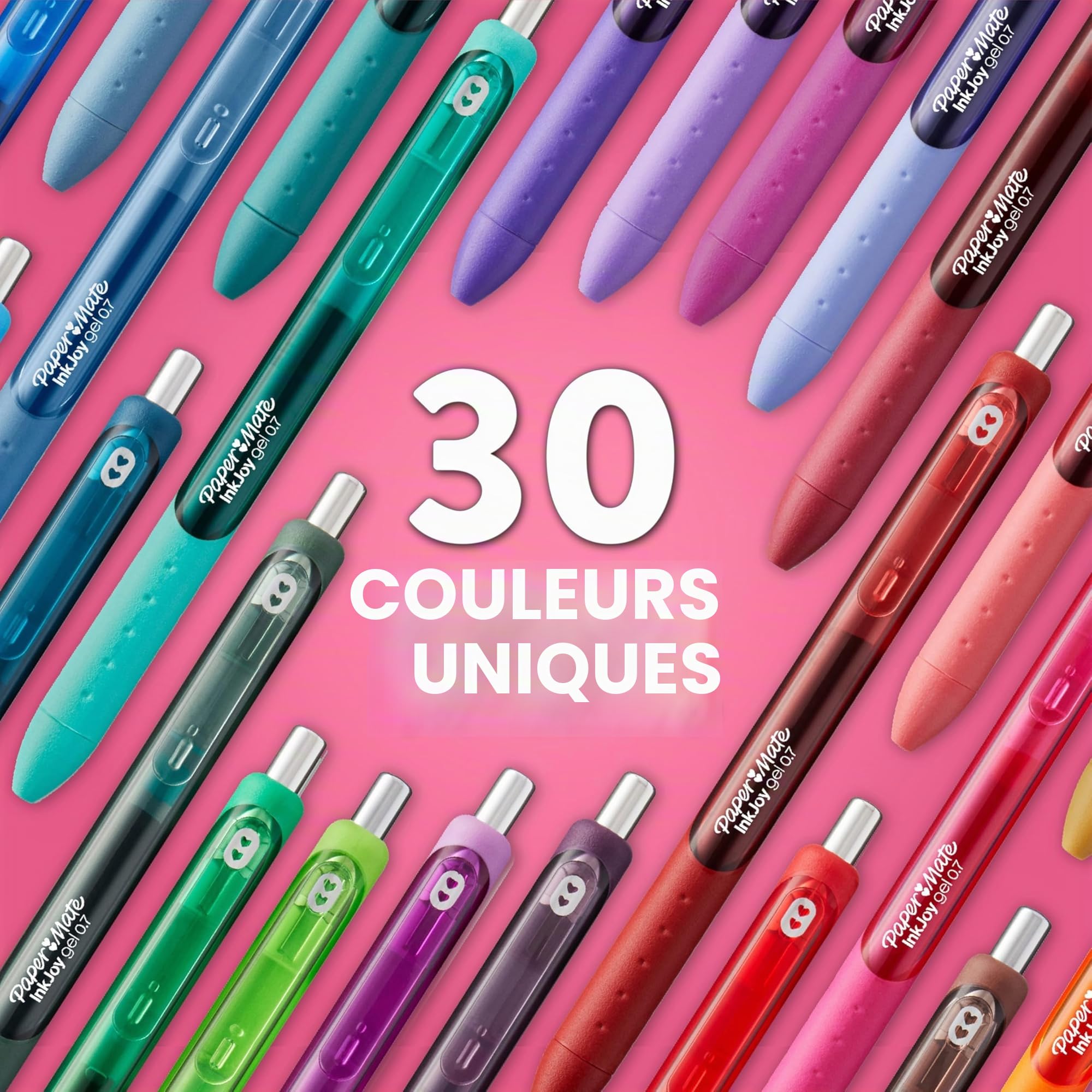 Paper Mate® stylo gel InkJoy® | pointe moyenne | couleurs assorties | lot de 14