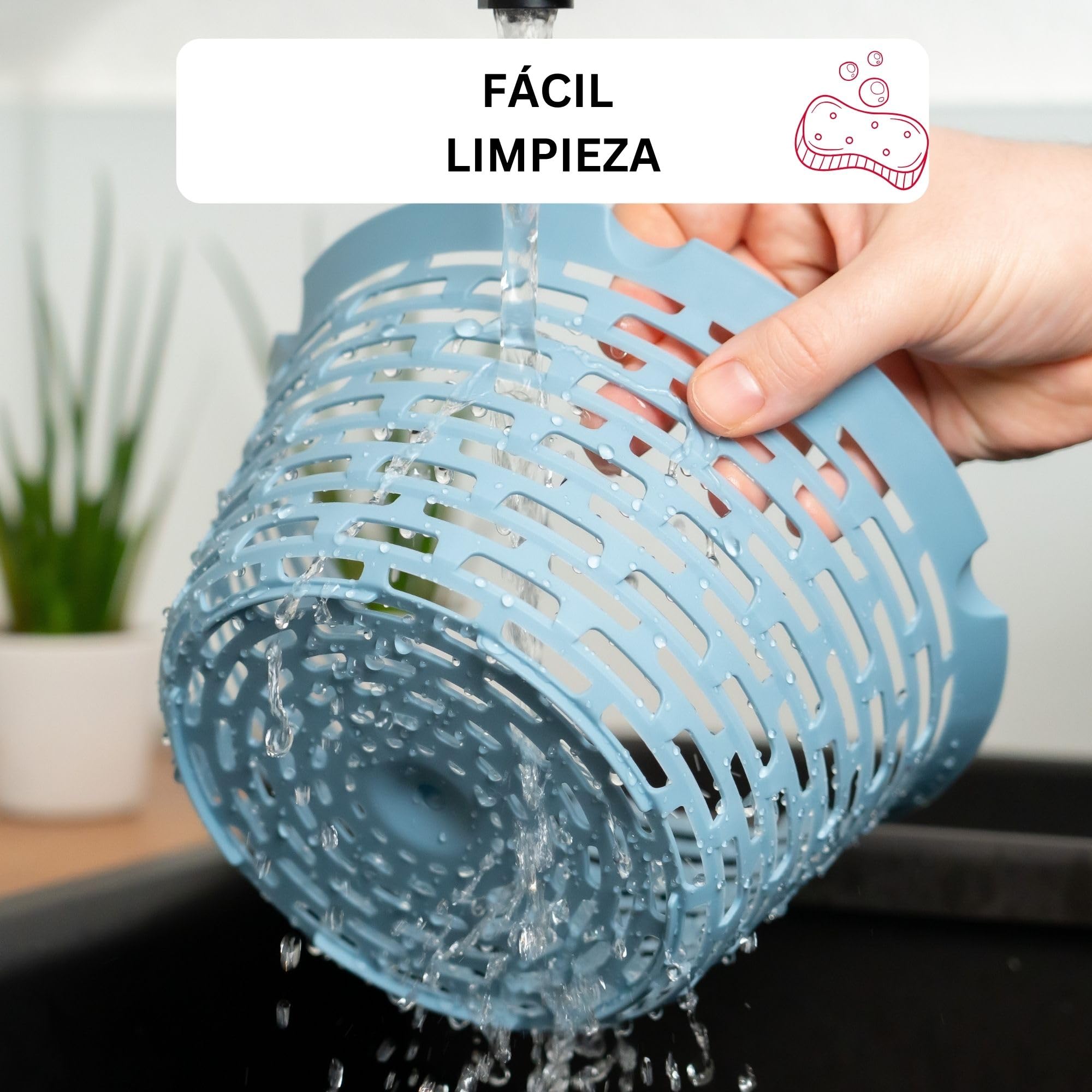 Centrifugadora de ensalada Westmark: ideal para lavar, centrifugar y servir ensaladas, ensaladera compacta con tapa y pico vertedor, antideslizante, 4,4 l – plástico, sin BPA