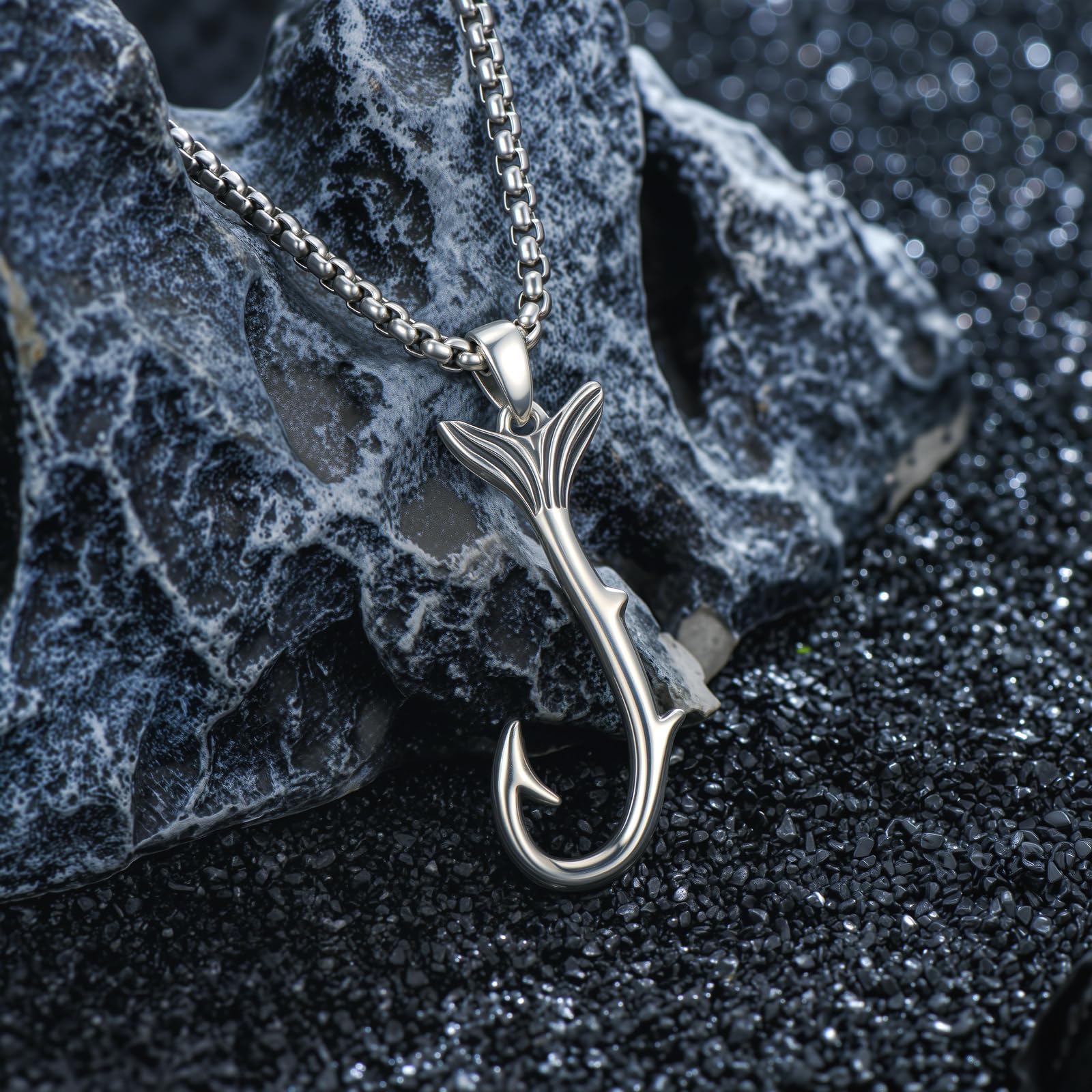 Ami da pesca hawaiani, catena in argento sterling 925, ciondolo a forma di pesce hawaiano, gioielli regalo per uomo e donna