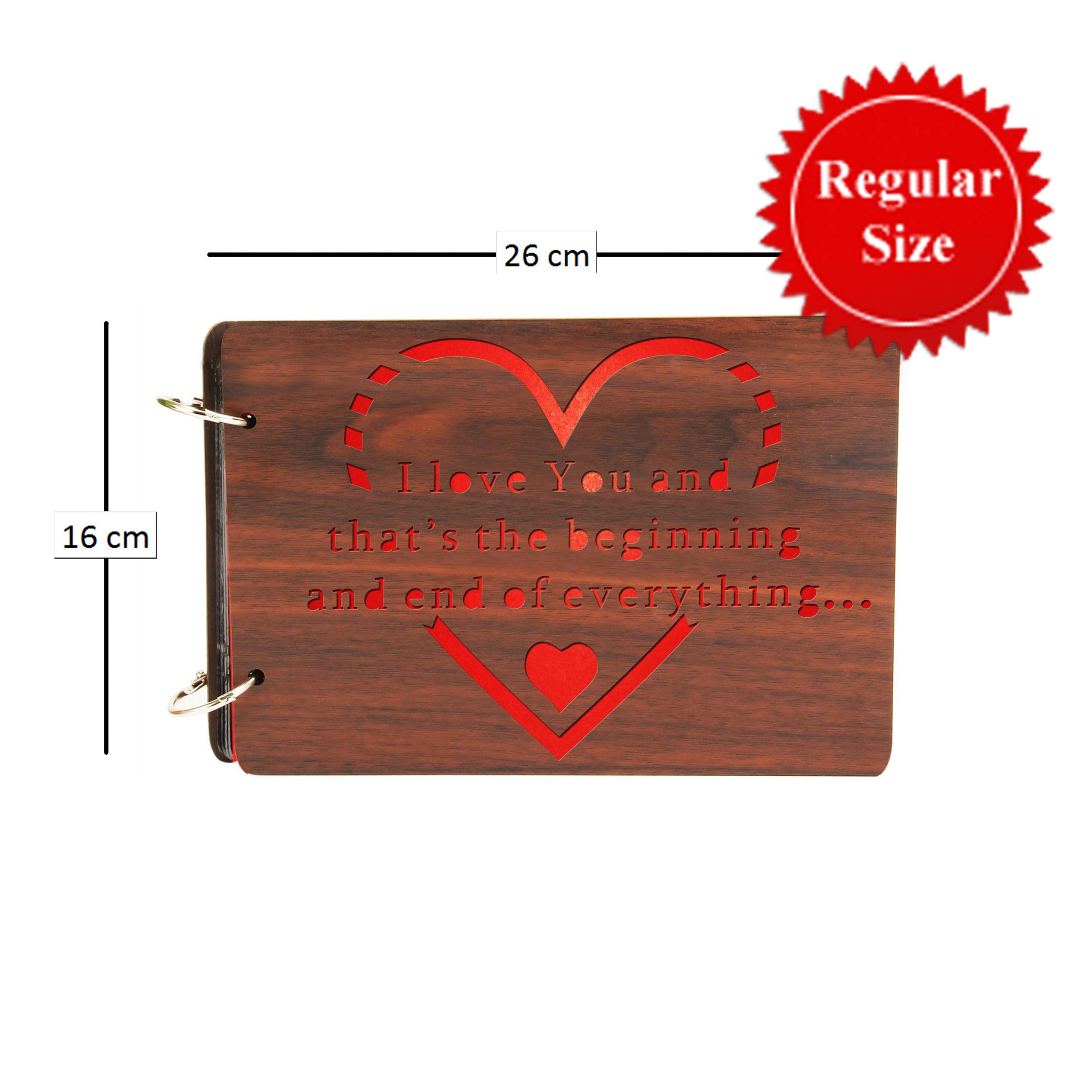Sehaz Artworks BeginingOfEverything Scrapbook Photo Albums for 4x6 Photos for Baby Birthdays, Couples Husband Wife (26 cm X 16 cm X 4 cm, Brown) 1