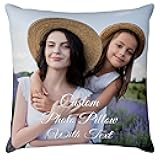 Custom Photo Pillow Cases | Personalized Decorative 16x16 Throw Pillow Cover w / Any Picture Box | Throw Pillowcases - Decorative Cushion Cover for Couch or Sofa - Photo Gifts Personalized